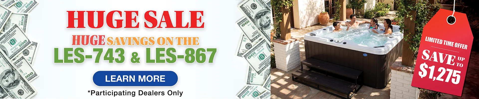 Calspas hot tub being used in a family setting - Rush Valley